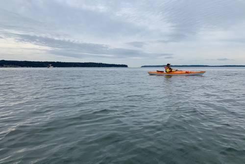 Our former Division Head, Dr. Keith Elkon, kayaking near Whidbey Island. 