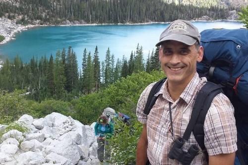 Dr. Grant Hughes, our Fellowship Program Director,  backpacking in the Alpine Lake Wilderness, leaving Lake Colchuck to ascend Aasgard Pass on way to Enchantment Lake Basin. 